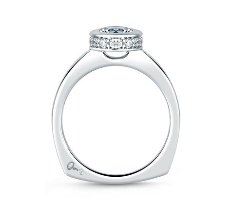 A.JAFFE Metropolitain Round Diamond Engagement Ring Setting (0.21 ctw)