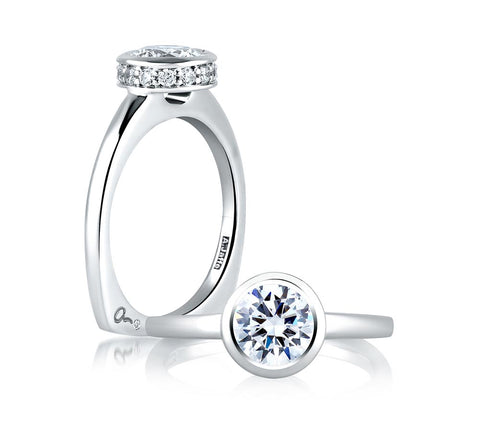 A.JAFFE Metropolitain Round Diamond Engagement Ring Setting (0.21 ctw)