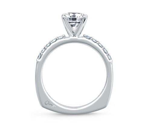 A.JAFFE Classics Round Diamond Engagement Ring Setting (0.20 ctw)