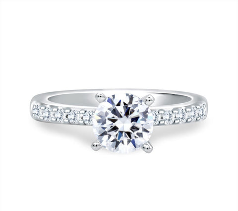A.JAFFE Classics Round Diamond Engagement Ring Setting (0.20 ctw)