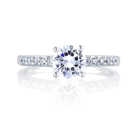 A.JAFFE Classics Round Diamond Ring Setting (0.17 ctw)