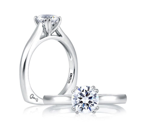 A.JAFFE Classics Round Diamond Solitaire Ring Setting