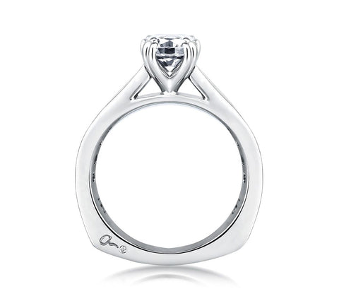 A.JAFFE Classics Round Diamond Engagement Ring Setting (0.49 ctw)