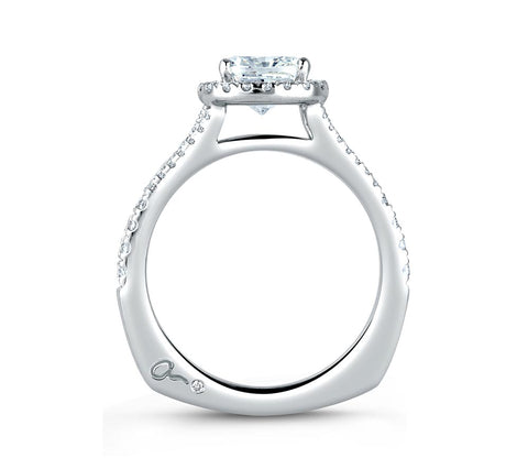 A.JAFFE Metropolitain Cushion Diamond Engagement Ring Setting (0.42 ctw)