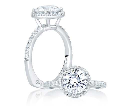 A.JAFFE Metropolitain Round Diamond Engagement Ring Setting (0.31 ctw)