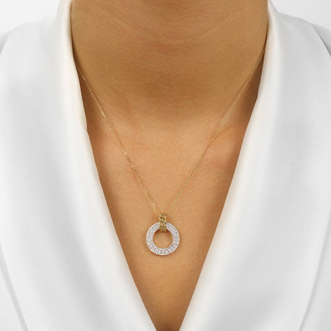 14K Diamond Pendant .75 ctw