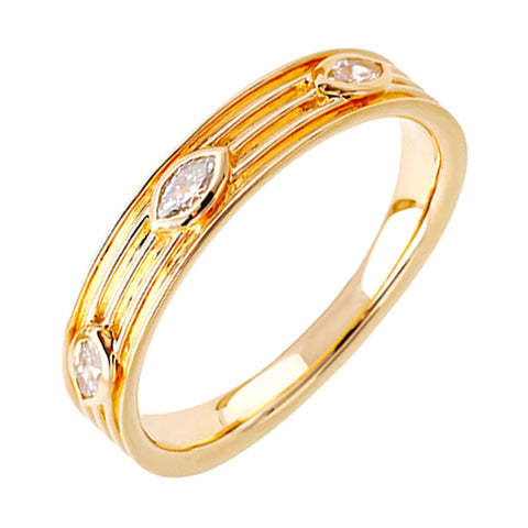 14Kt Yellow Gold Diamond 1/5Ctw Ring