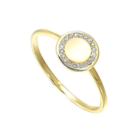 Diamond Eternity Halo Ring In 10K Yellow Gold (0.06 CTW)