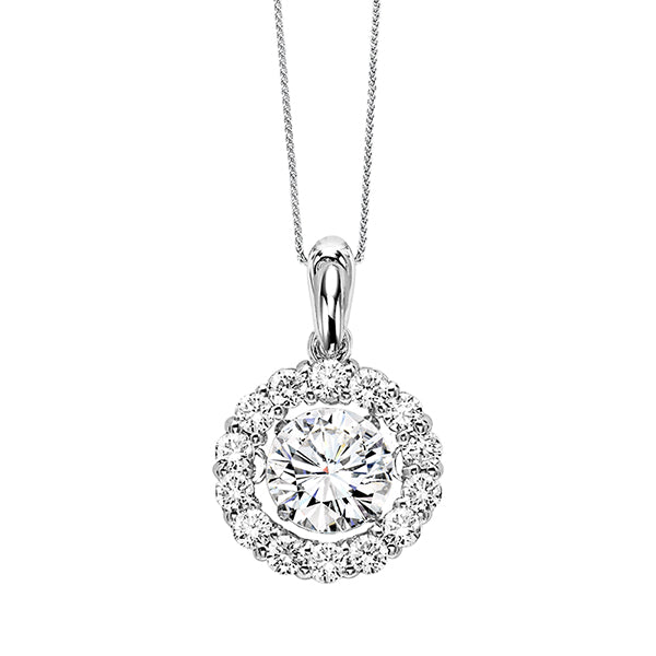 14K Diamond Rhythm of Love Pendant 0.50 CTW (0.25 Center CTW)