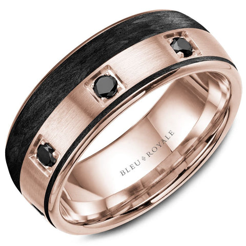 Bleu Royale Rose Gold Mens Band RYL-019RBD85
