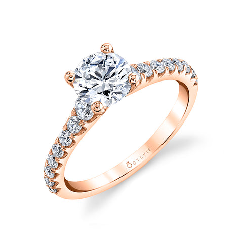 Sylvie Jordane Round Classic Engagement Ring Setting