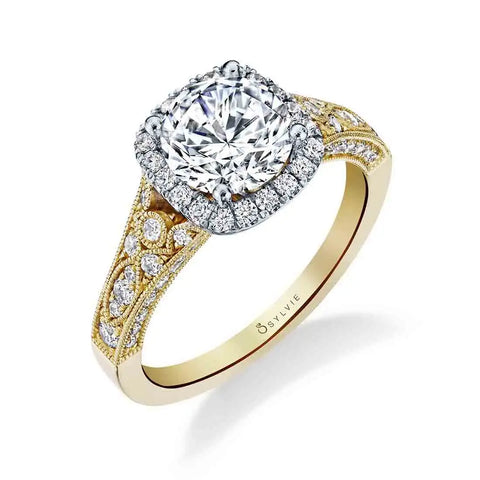 Sylvie Cheri Round Vintage Engagement Ring Setting