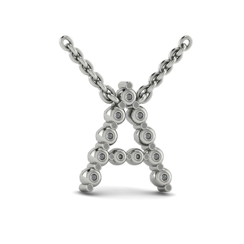 Vlora Amuleta 14K Diamond Initial Pendant Necklace (Approximately 0.2CTW)