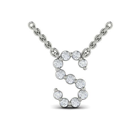 Vlora Amuleta 14K Diamond Initial Pendant Necklace (Approximately 0.2CTW)