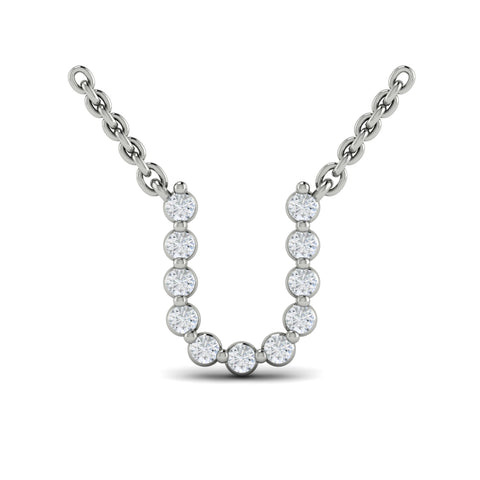 Vlora Amuleta 14K Diamond Initial Pendant Necklace (Approximately 0.2CTW)