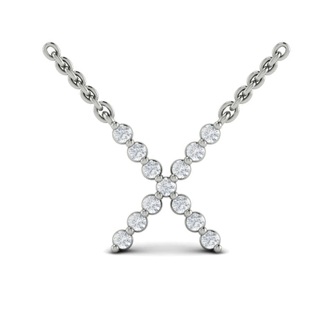 Vlora Amuleta 14K Diamond Initial Pendant Necklace (Approximately 0.2CTW)