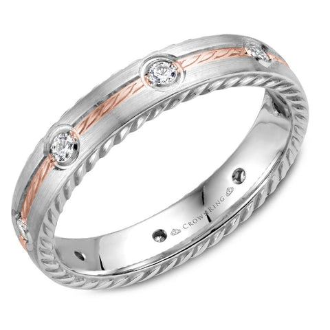 CrownRing Comfort Fit Diamond Wedding Band (0.20 CTW)