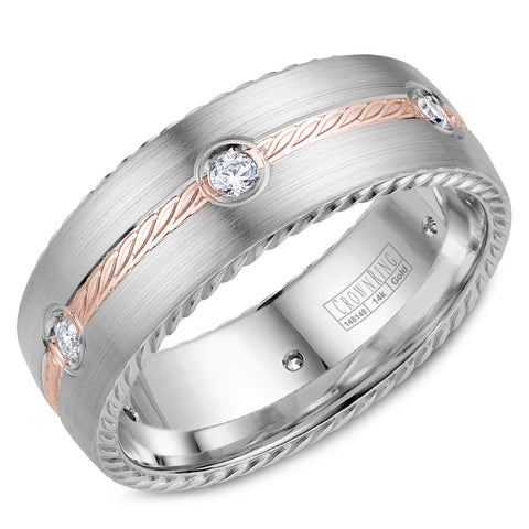 CrownRing Comfort Fit Diamond Wedding Band (0.24 CTW)