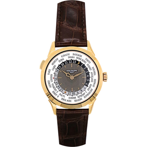 Pre-Owned Patek Philippe Rose Gold World Timer Watch