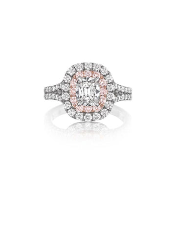 Henri Daussi Cushion Collection Diamond Ring Setting