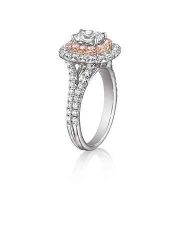Henri Daussi Cushion Collection Diamond Ring Setting