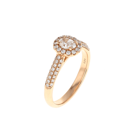 Oval Halo Complete Engagement Ring (0.60CTW)