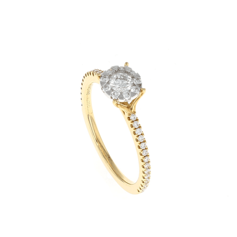 Halo Illusion Complete Engagement Ring (0.28CTW)