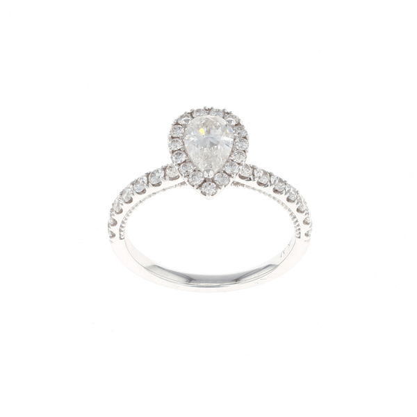 Pear Halo Complete Engagement Ring (1.29CTW)
