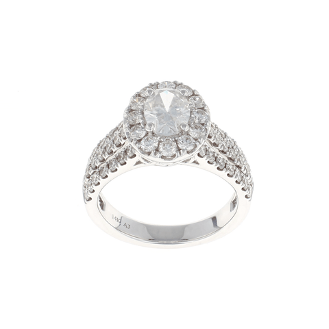 Oval Halo Complete Engagement Ring (2.26CTW)