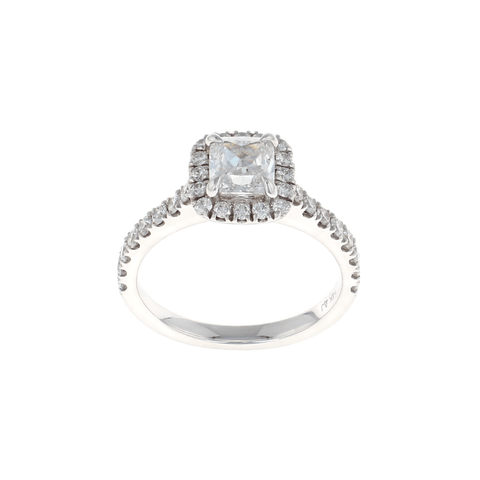 Cushion Halo Complete Engagement Ring (1.58CTW)