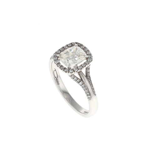 Cushion Halo Complete Engagement Ring (1.45CTW)