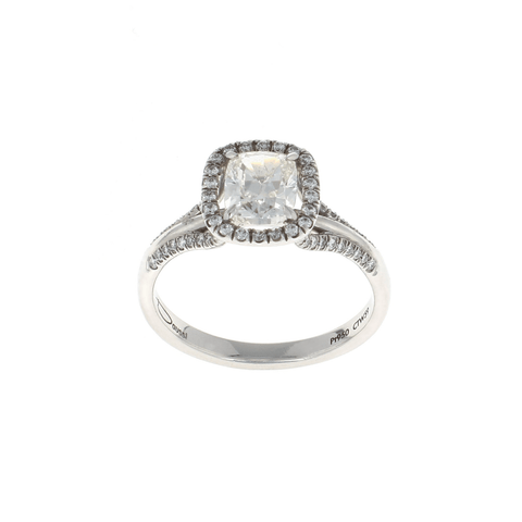 Cushion Halo Complete Engagement Ring (1.45CTW)