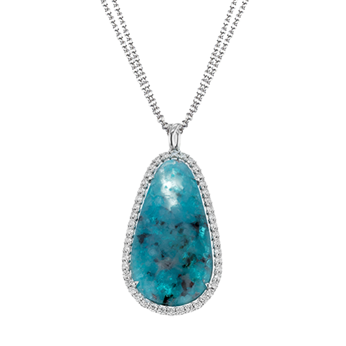 Simon G mp2371 Color Pendant in 18k Gold with Diamonds