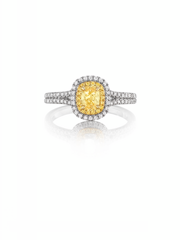Henri Daussi Cushion Collection Diamond Ring Setting (0.55 CTW)