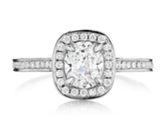Henri Daussi Cushion Collection Diamond Ring Setting (0.8 CTW)