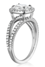 Henri Daussi Cushion Collection Diamond Ring Setting (0.4 CTW)