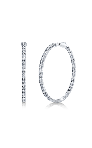 Diamond Inside Out Large Hoop Earrings (2 CTW)