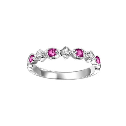 10kw mix prong ruby band 1/20ct