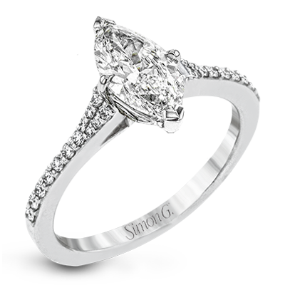 Simon G. Oval Cut Engagement Ring Setting (0.16CTW)