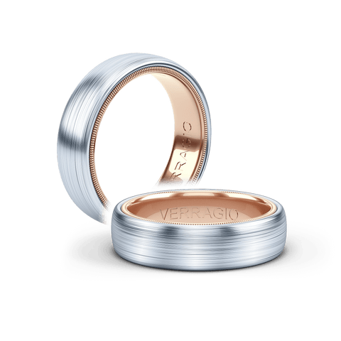 Verragio Men's Band VW-6024-Rose & White Gold 