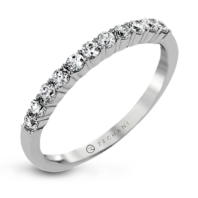 Zeghani Wedding Set ZR20PRWB WHITE 14K BAND